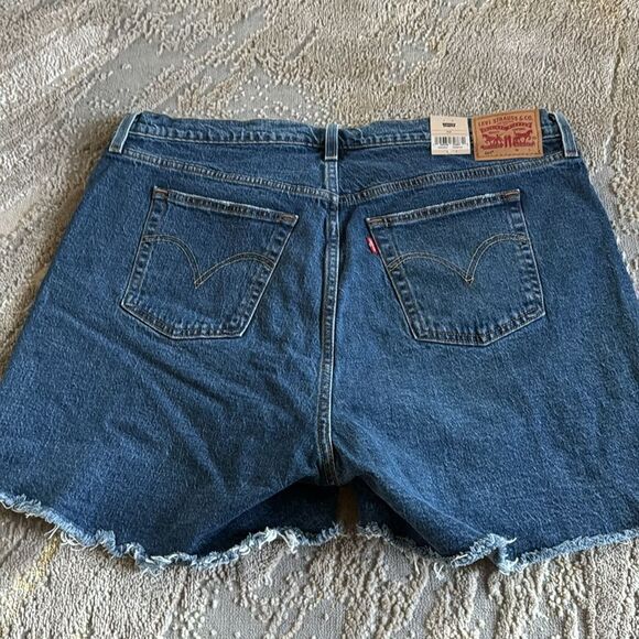 Levi’s 501 high rise shorts raw hem size 16 w new - Picture 4 of 8